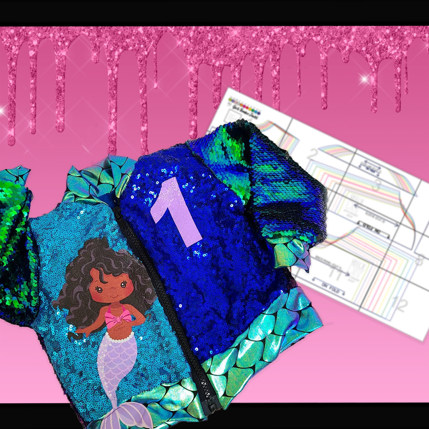 Girl's Bomber Jacket PDF Pattern - SIZES 9mos to 12 Years