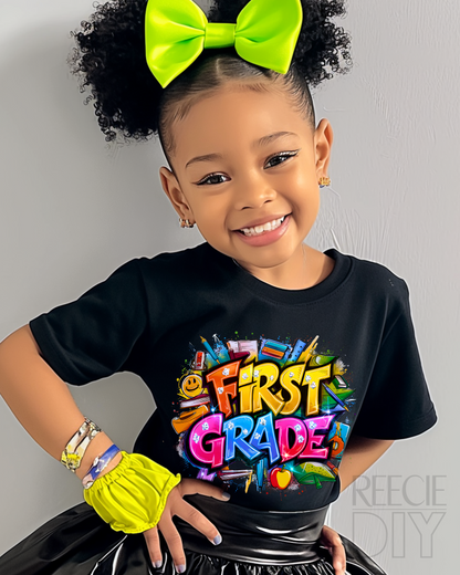 Colorful Back To School PINK Tee