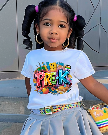 Colorful Back To School PINK Tee