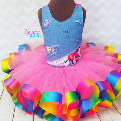 RIBBON TRIM TUTU & Corset Top